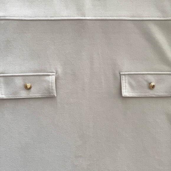 ZARA | Beige Faux Suede Mini Shirt Dress, Size L - Picture 9 of 12